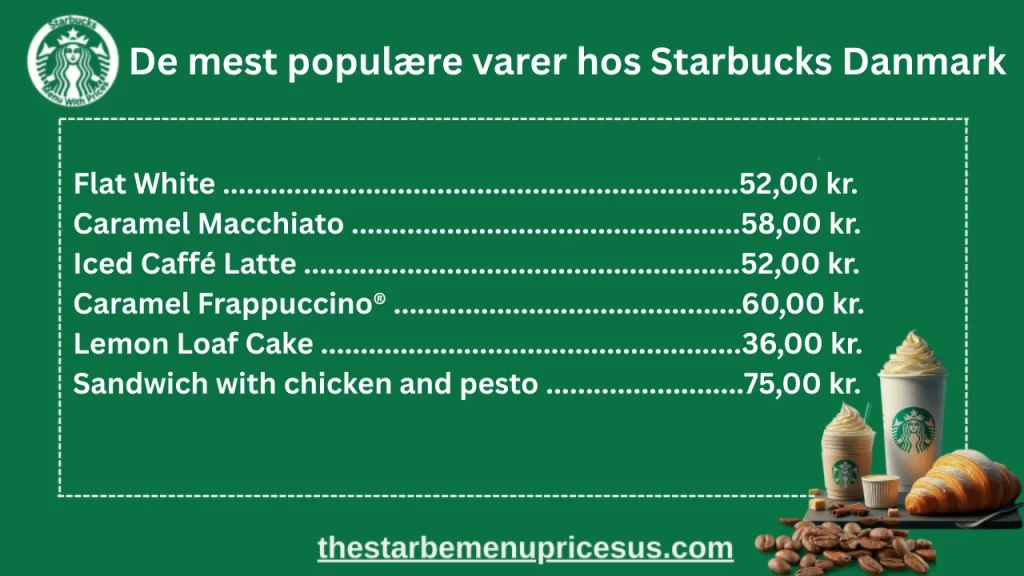 De mest populære varer hos Starbucks Danmark